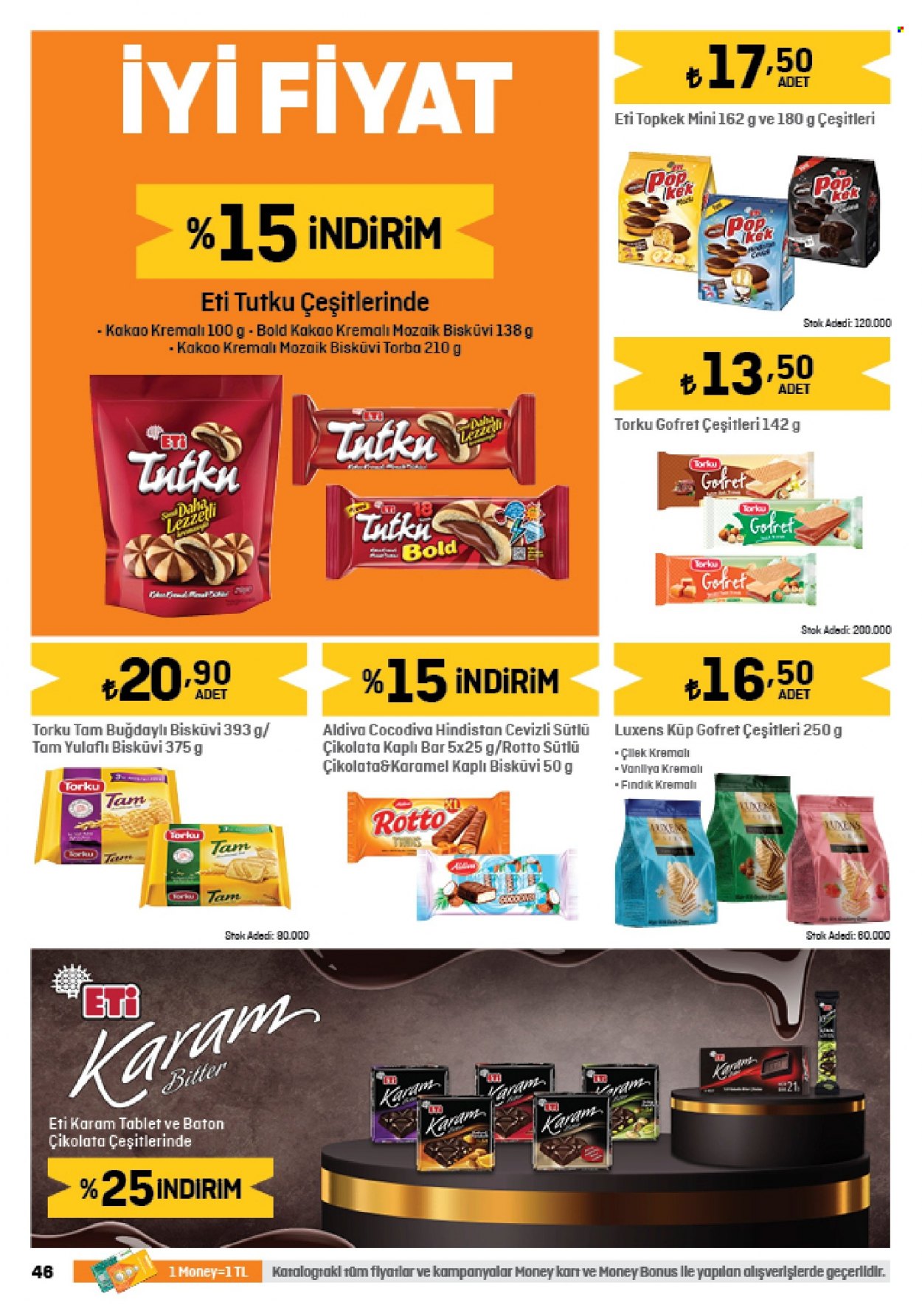 Migros aktüel ürünler, broşür  - 5.18.2023 - 5.31.2023 - Satıştaki ürünler - Torku, bisküvi, gofret, kakao, vanilya. Sayfa 46.