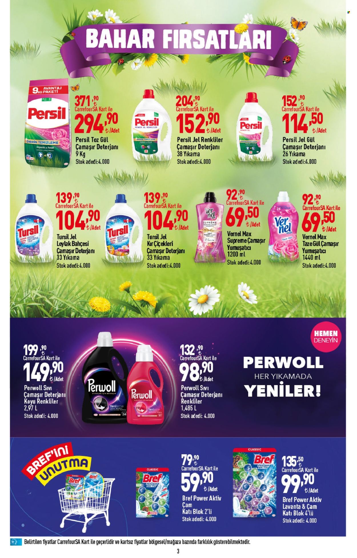 thumbnail - Carrefour aktüel ürünler, broşür  - 4.15.2024 - 5.1.2024 - Satıştaki ürünler - Persil, çamaşır deterjanı, yumuşatıcı. Sayfa 3.