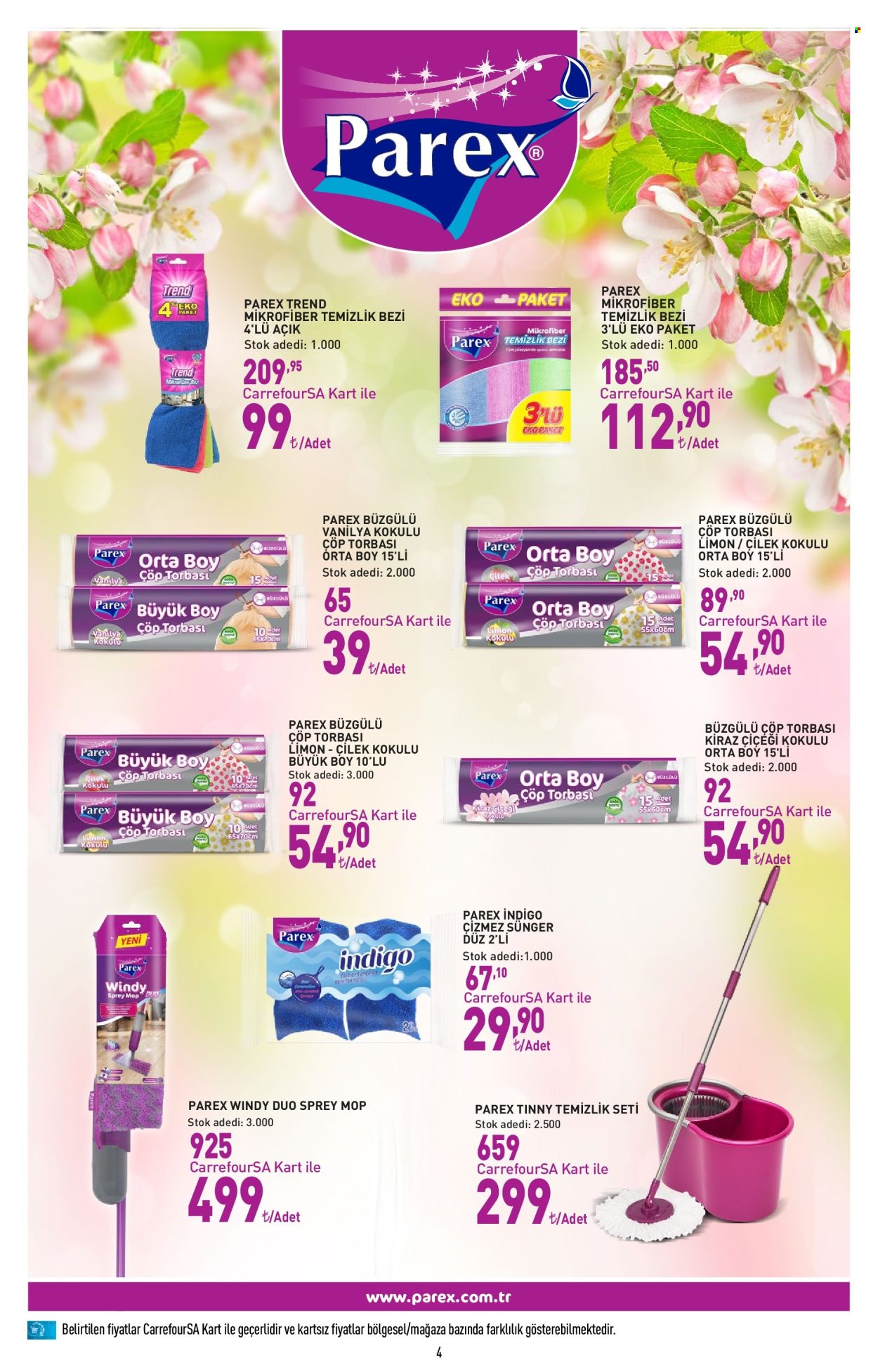 thumbnail - Carrefour aktüel ürünler, broşür  - 4.15.2024 - 5.1.2024 - Satıştaki ürünler - vanilya, çöp torbası. Sayfa 4.