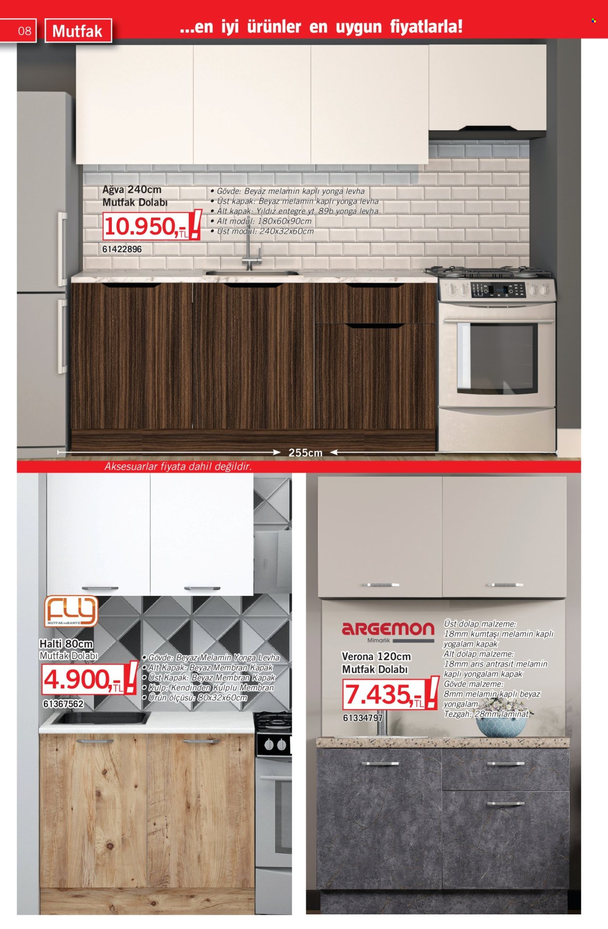 thumbnail - Bauhaus aktüel ürünler, broşür  - 4.27.2024 - 5.24.2024 - Satıştaki ürünler - mutfak dolabı, dolap, malzeme. Sayfa 8.