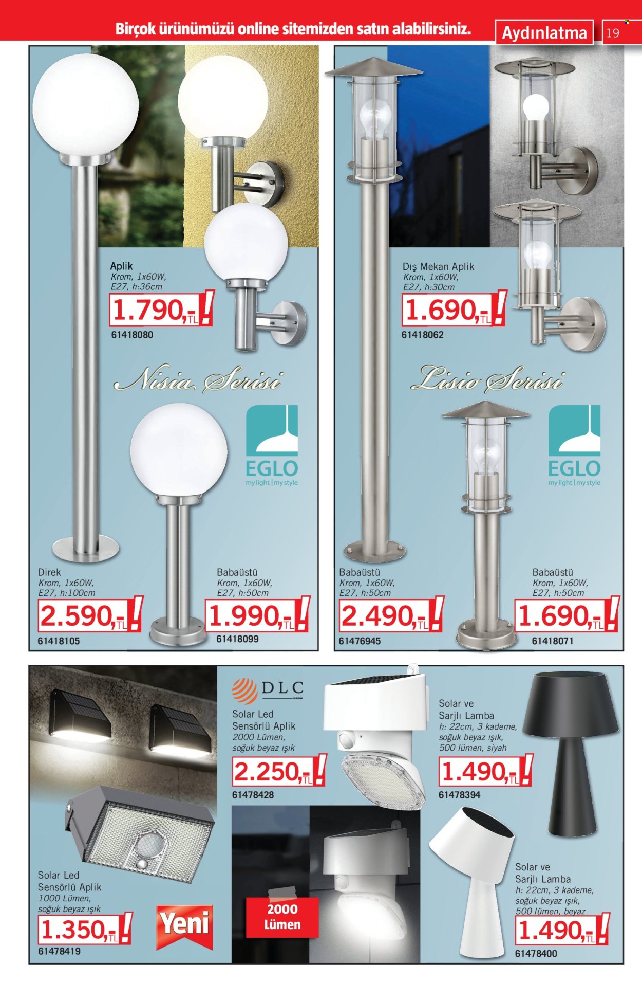 thumbnail - Bauhaus aktüel ürünler, broşür  - 4.27.2024 - 5.24.2024 - Satıştaki ürünler - lamba, aydınlatma. Sayfa 19.